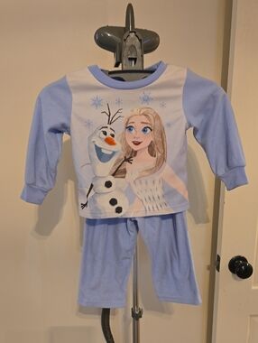 Disney Light Blue Frozen Elsa & Olaf Pajama Set for Kids